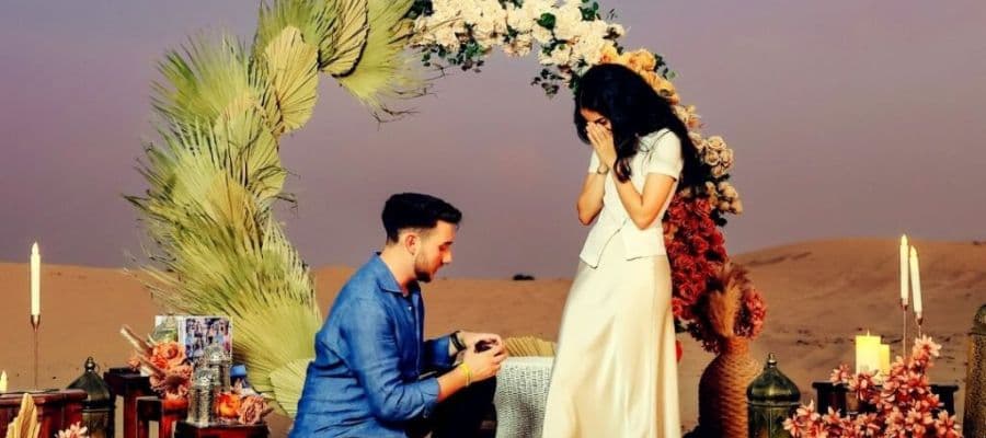 Boho Chic Dubai Desert Proposal by Proposal Dubai