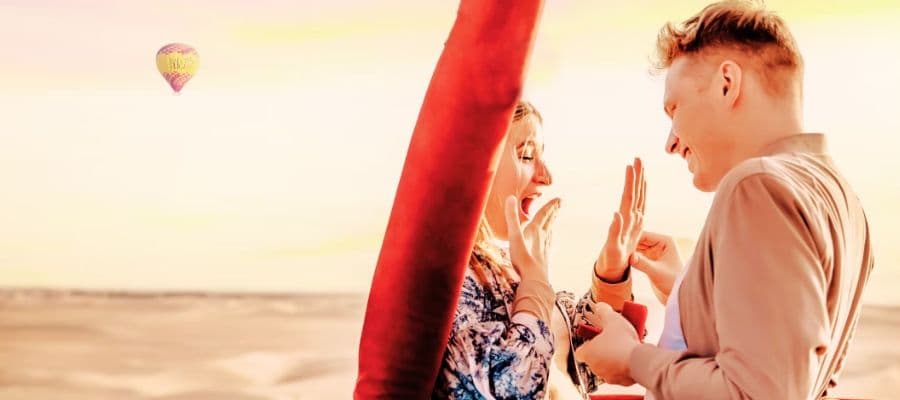 Dubai Hot Air Balloon Wedding Proposal by Proposal Dubai