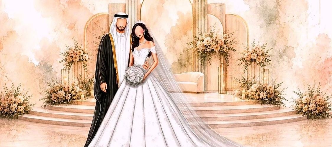 Nour Art | Live Wedding Sketch Artist UAE by NOUR ART